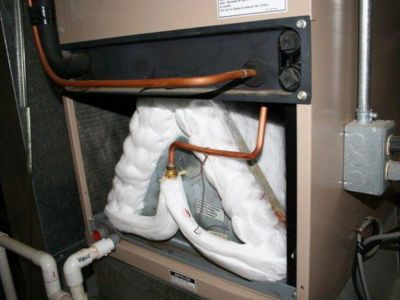 frozen evaporator coils